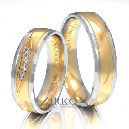 Obrączki ślubne Zirkon - X-096 L