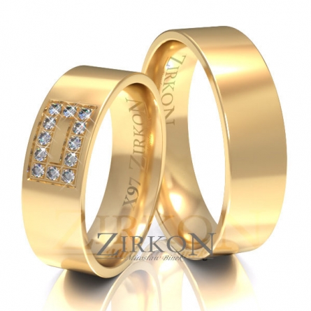 Obrączki ślubne Zirkon - X-097 L
