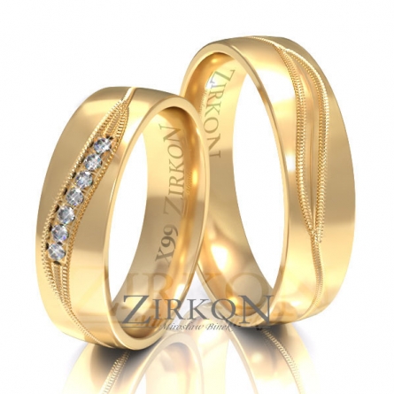 Obrączki ślubne Zirkon - X-099 L