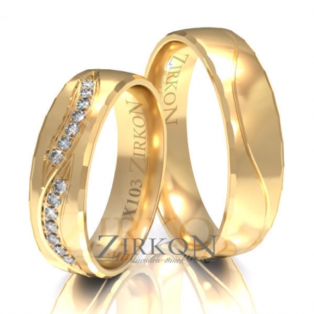Obrączki ślubne Zirkon - X-103 L