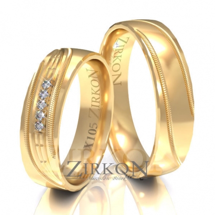 Obrączki ślubne Zirkon - X-105 L