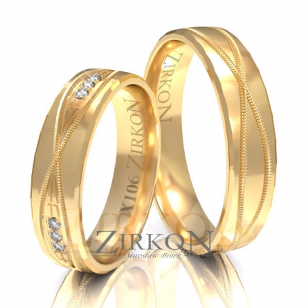 Obrączki ślubne Zirkon - X-106 L