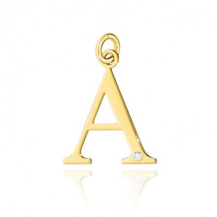 Zawieszka z brylantem litera A - Z-069 / 0.005 ct