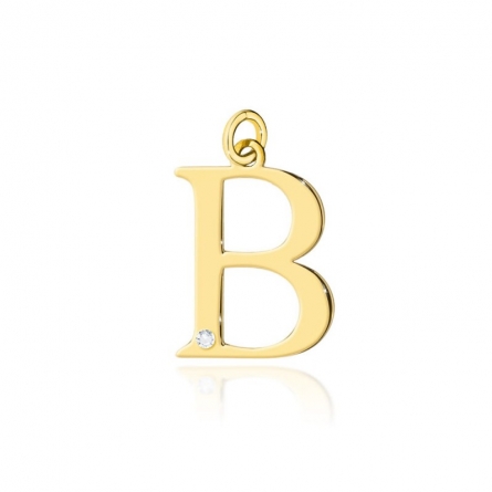 Zawieszka z brylantem litera B - Z-069 / 0.005 ct