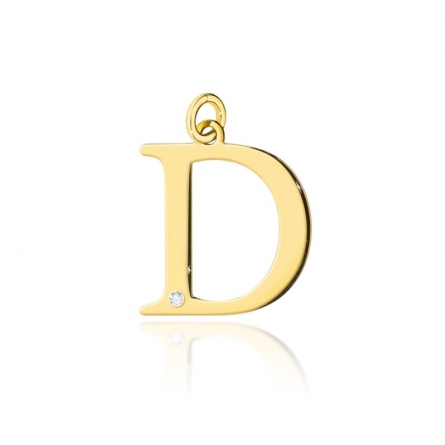 Zawieszka z brylantem litera D - Z-069 / 0.005 ct